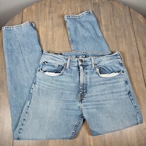 “Levi’s Mens 505 Regular Straight Jeans 32x30.25 Stretch Blue Denim Workwear”